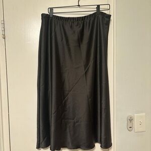 ARULA Black Midi A-Line Skirt for Work